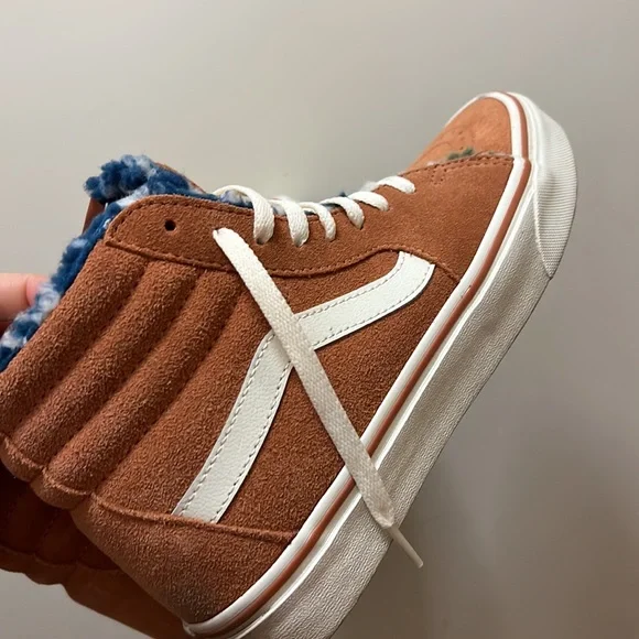 Vans suede sherpa Sk8-Hi sunburn/marshmallow - Picture 2 of 6